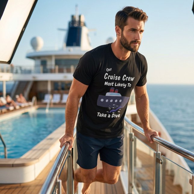 Lustige Kreuzfahrtbesatzung Tauchgang Schwarze Per T-Shirt (Von Creator hochgeladen)