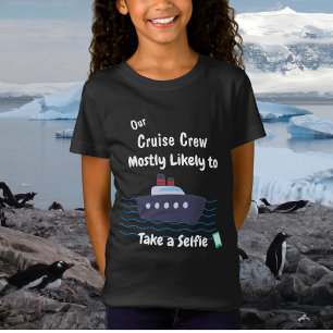 Lustige Kreuzfahrtkinder machen Selfie Personalisi T-Shirt