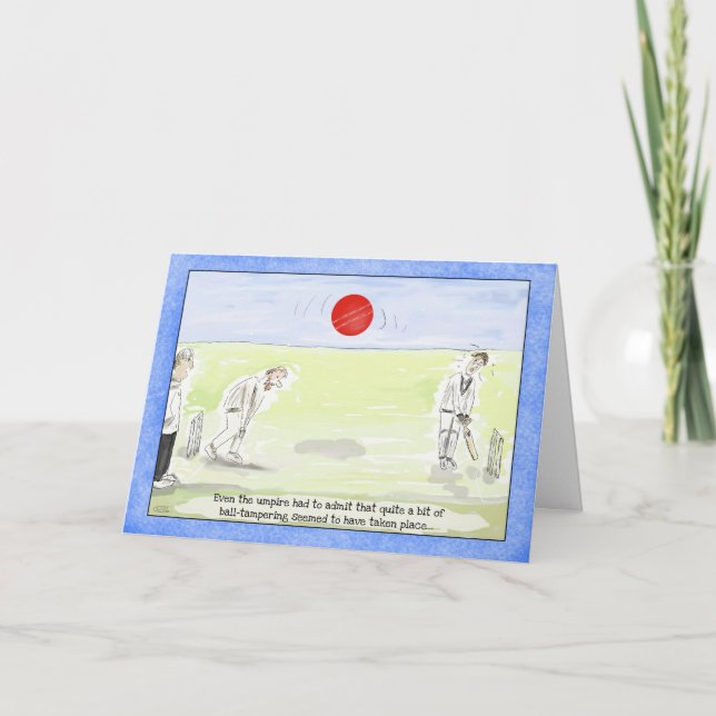 Lustige Kricket-Geburtstags-Karte Karte (Vorderseite)