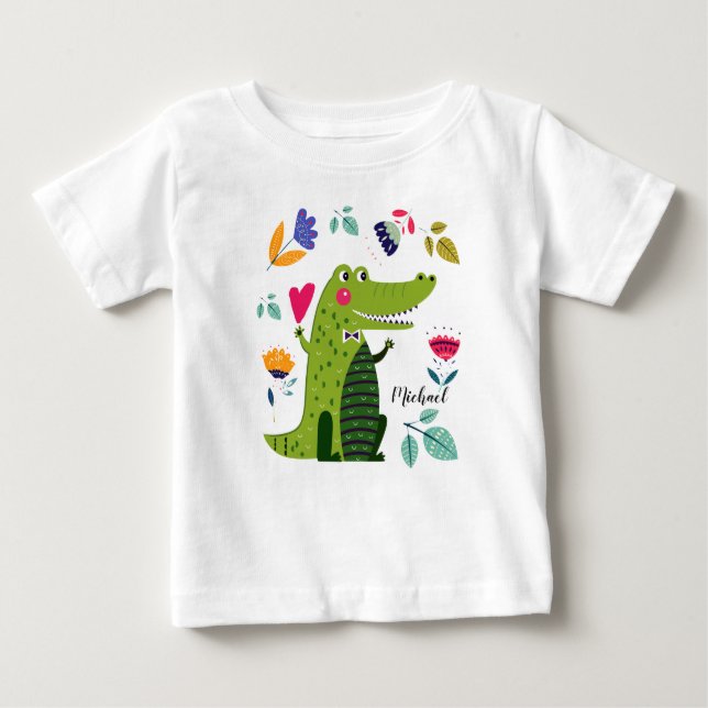 Lustige Krokodil-Geschenk-Baby-T - Shirts (Vorderseite)