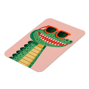 Lustige Krokodil-Sonnenbrille Süßes Cartoon-Tier Magnet