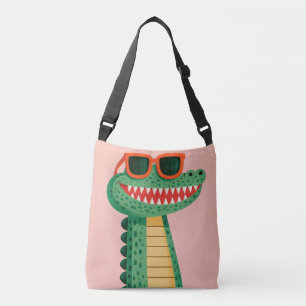 Lustige Krokodil-Sonnenbrille Süßes Cartoon-Tier Tragetaschen Mit Langen Trägern