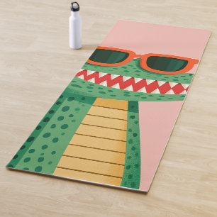 Lustige Krokodil-Sonnenbrille Süßes Cartoon-Tier Yogamatte