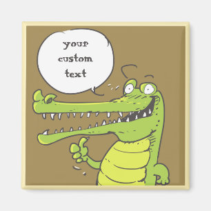 lustige Krokodilshows ok Cartoon Magnet
