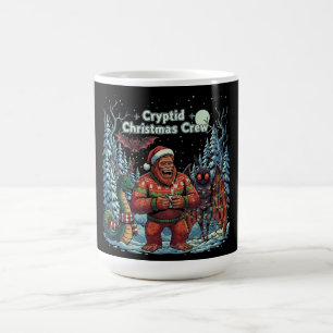 Lustige Kryptiden-Weihnachtstruppe Bigfoot, Moth Verwandlungstasse
