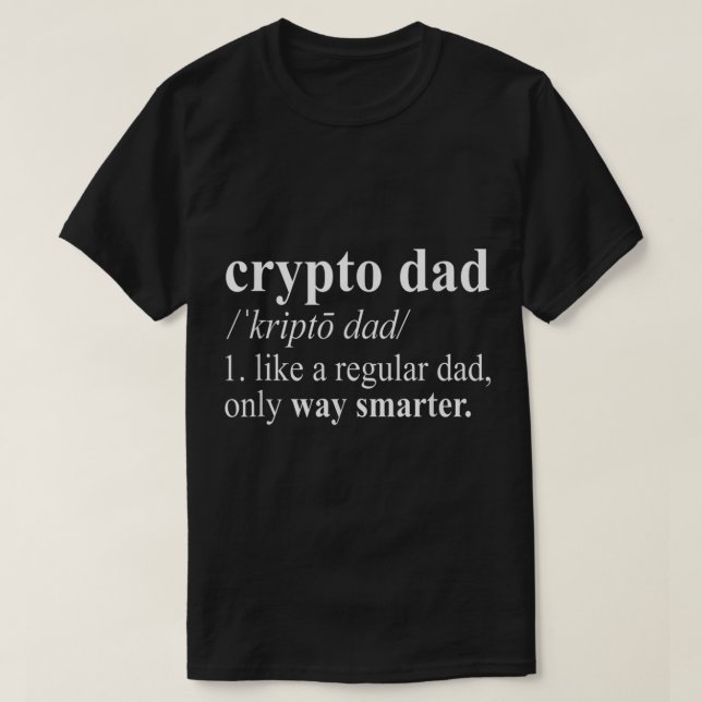 Lustige Krypto-Vater-Definitions-Kunst T-Shirt (Design vorne)