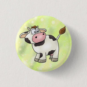 lustige Kuh Button
