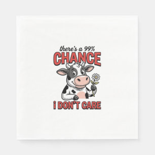 Lustige Kuh Chance Ist Mir Egal Vintage Serviette