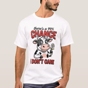 Lustige Kuh Chance Ist Mir Egal Vintage T-Shirt