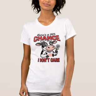 Lustige Kuh Chance Ist Mir Egal Vintage T-Shirt