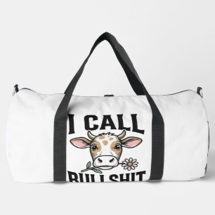 Lustige Kuh, die ich Vintage-Shirt-Design_1 nenne Duffle Bag