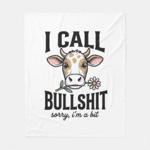 Lustige Kuh, die ich Vintage-Shirt-Design nenne_1 Fleecedecke
