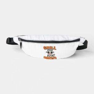 Lustige Kuh Grill Und Muh Vintage T-Shirt Design_1 Bauchtasche
