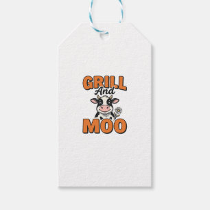 Lustige Kuh Grill Und Muh Vintage T-Shirt Design_1 Geschenkanhänger