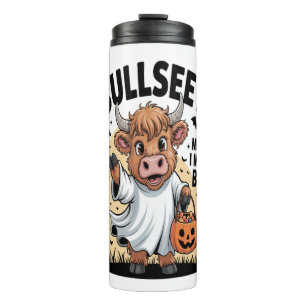 Lustige Kuh Halloween Thermosbecher