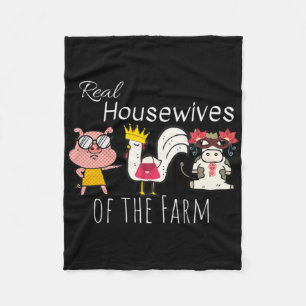 Lustige Kuh Huhn Schwein Tiere Real Housewives von Fleecedecke
