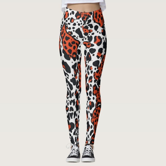 lustige Kuh  Leggings (Vorderseite)
