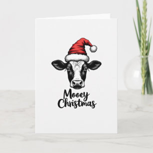 Lustige Kuh Mooey Weihnachten Karte