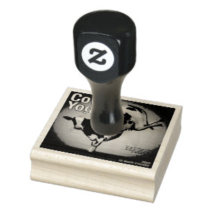 Lustige Kuh-Pose-Stempel Gummistempel