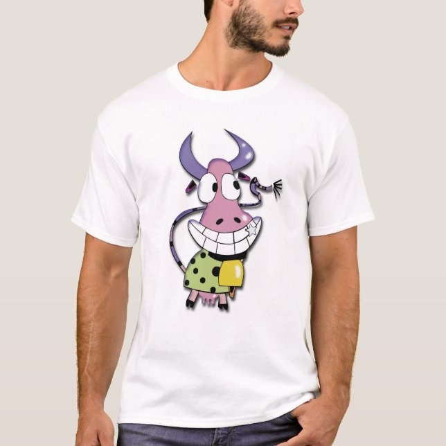 Lustige Kuh Smily T-Shirt (Vorderseite)