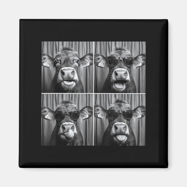 Lustige Kuh Sungles  Magnet (Vorne)