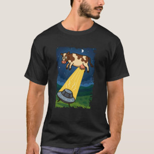 Lustige Kuh Tierliebhaber Bruh UFO Alien Jungen Mä T-Shirt