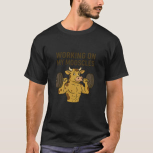 Lustige Kühe arbeiten an meinen Muskeln Mooscles S T-Shirt