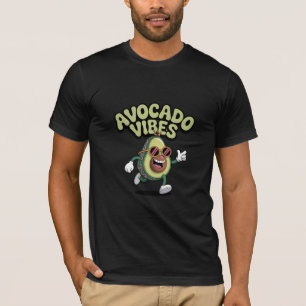 Lustige kühle Avocado-Cartoon mit Sonnenbrille T-Shirt
