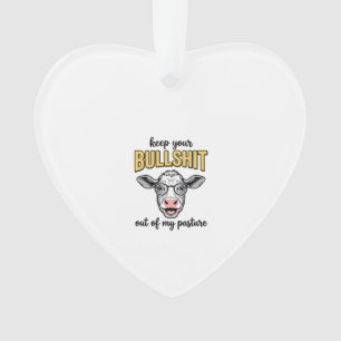 Lustige Kuhweide Vintage-Shirt Design_1 Ornament