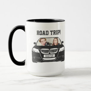 Lustige kundenspezifische Auto-Foto-Straßen-Reise Tasse