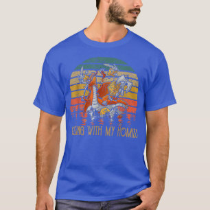 Lustige Kunst, die mit meinen Kumpels rollt, Vinta T-Shirt