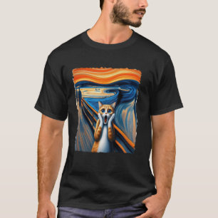Lustige künstlerische Katzen-Expressionist-Kunst f T-Shirt