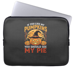 Lustige Kürbisse Halloween-Pie-Design_1 Laptopschutzhülle