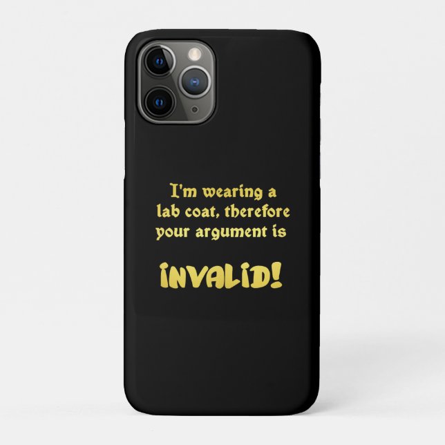 Lustige Laborkittel-Logik: Der ultimative Argument Case-Mate iPhone Hülle (Rückseite)
