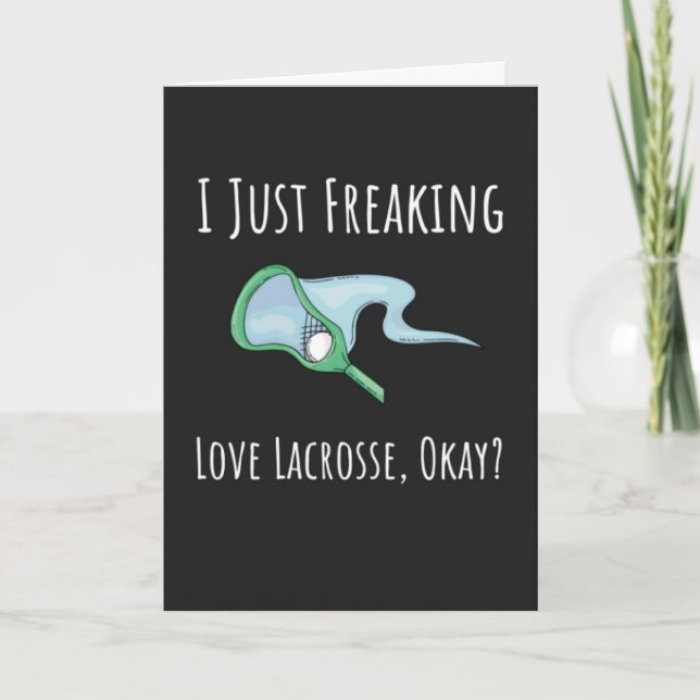 Lustige Lacrosse Karten Ball Schläger Sport Lax Sp (Vorderseite)