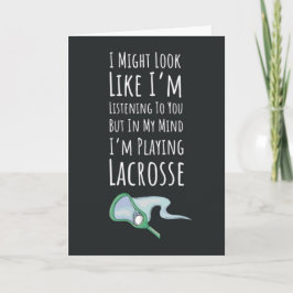 Lustige Lacrosse-Karten Team-Trainer Sport-Cartoon Karte