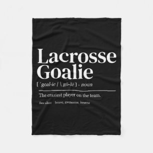 Lustige Lacrosse-Torhüter-Zitat-Definition Männer Fleecedecke