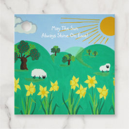 lustige landschaftliche Darstellung niedlicher Sch Geschenkanhänger