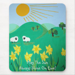 lustige landschaftliche Darstellung niedlicher Sch Mousepad