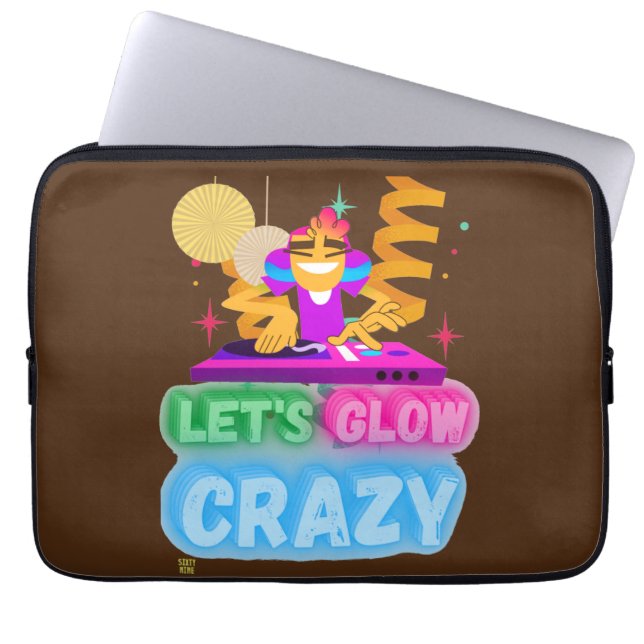 lustige Laptop-Hülle "LET'S GLOW CRAZY" Laptopschutzhülle (Vorderseite)