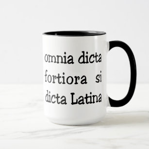 Lustige lateinische Phrase, Slogan Tasse