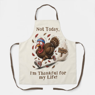 Lustige Laufende Truthahn Thanksgiving Schürze