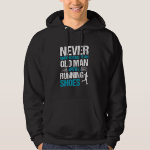 Lustige Laufkunst für Männer Marathonläufer Hoodie