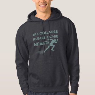 lustige laufpause meine Uhr Vintage-Marathon Hoodie
