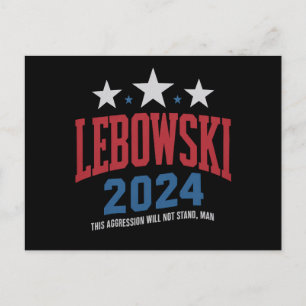 Lustige Lebowski Politische Wahl Abstimmung 2024  Postkarte