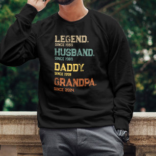 Lustige Legende Ehemann Daddy Opa individuelles Ge Tri-Blend Shirt