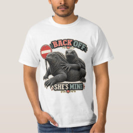 Lustige Leguan Zurücktreten Sie Gehört Mir Vaterta T-Shirt