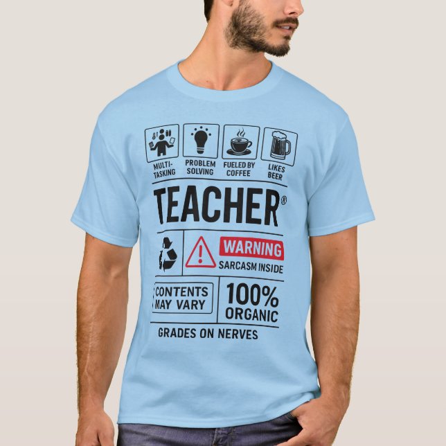 Lustige Lehrer-Definition — Multitasking T-Shirt (Vorderseite)