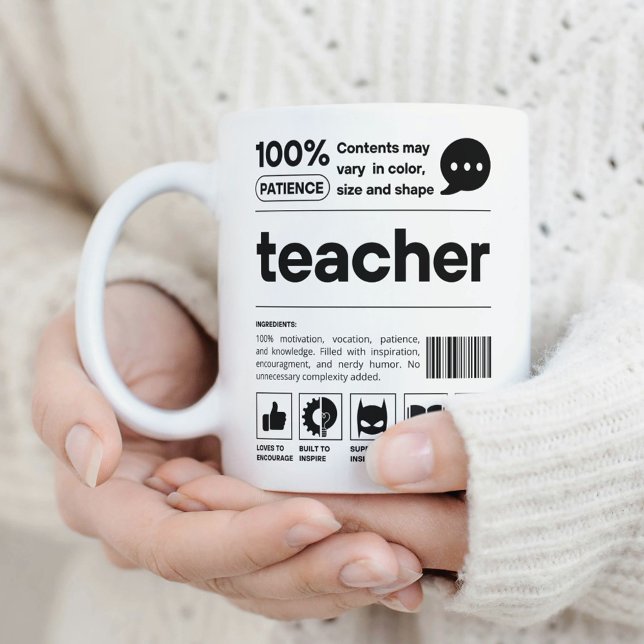 Lustige Lehrer-Würdigung Moderner Barcode Kaffeetasse (Von Creator hochgeladen)