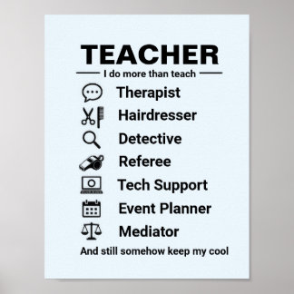 Lustige Lehrerjobs Poster